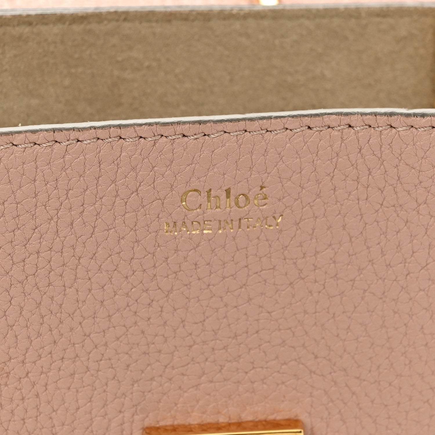 Chloe Grained Lambskin Mini Drew Shoulder Bag Cement Pink 6 of 10