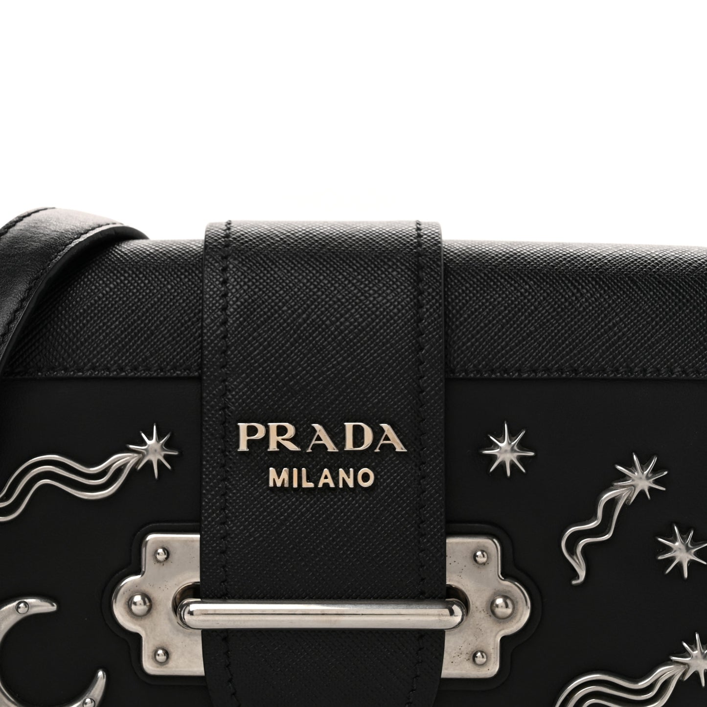 City Calf Saffiano Cahier Astrology Bag Black
