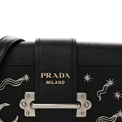 Prada City Calf Saffiano Cahier Astrology Bag Black 8 of 11