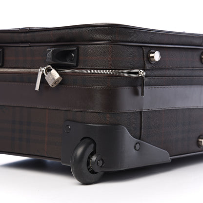 Burberry Smoked Haymarket Check Carry-On Suitcase Chocolate 12 of 15