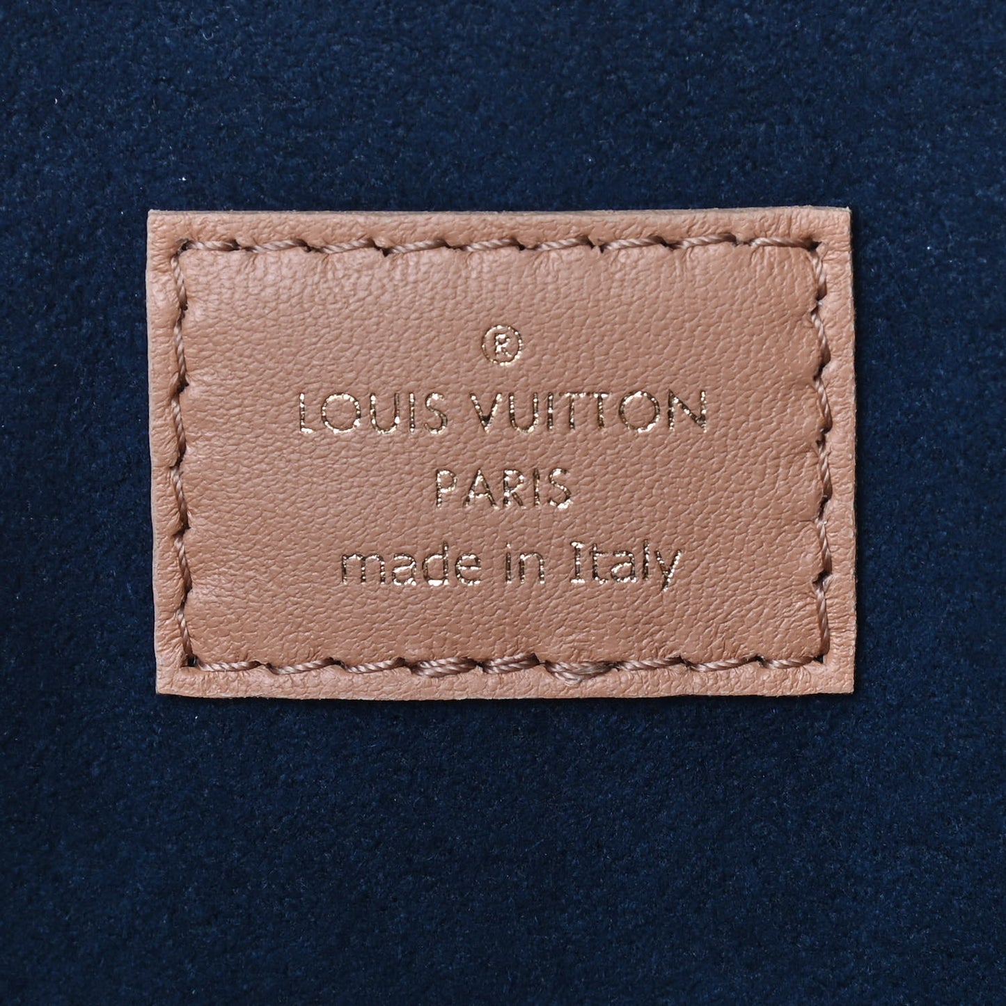 Lambskin Embossed Monogram Coussin PM Camel