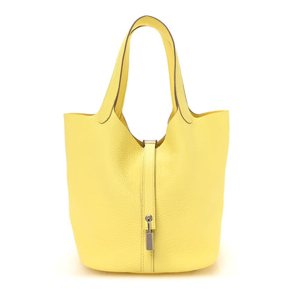 Hermes Taurillon Clemence Picotin Lock 22 MM Lime 1 of 12