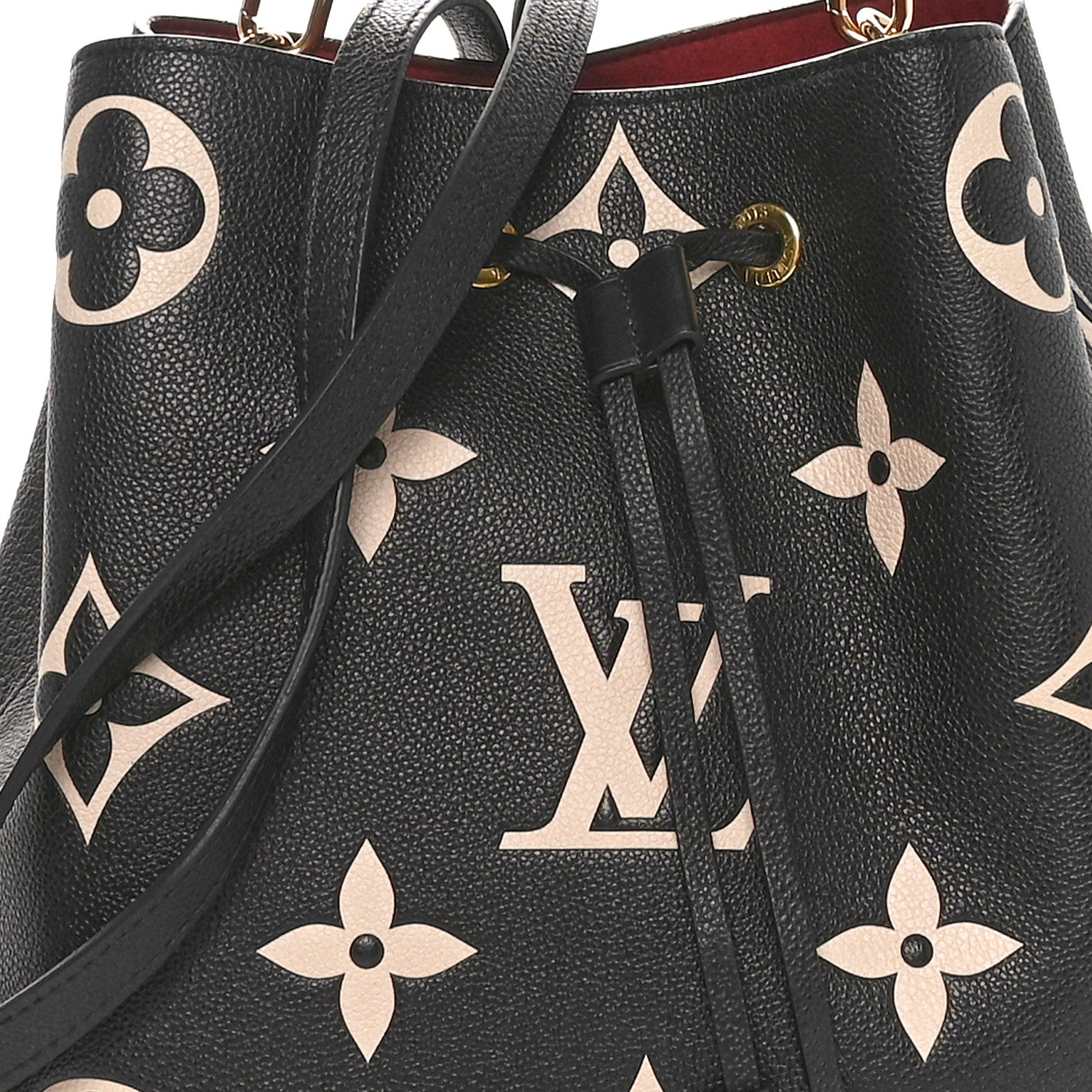 Louis Vuitton Empreinte Monogram Giant Neonoe MM Black Beige 9 of 12