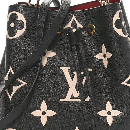 Louis Vuitton Empreinte Monogram Giant Neonoe MM Black Beige 9 of 12