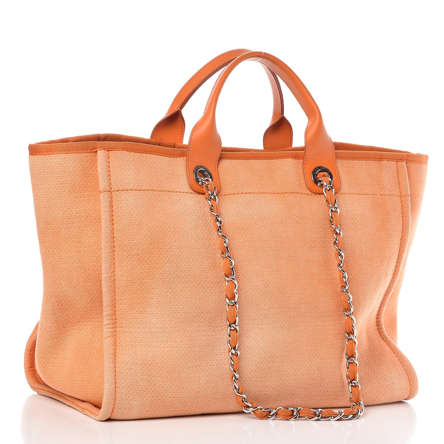 Canvas Large Deauville Tote Orange