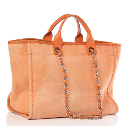 Chanel Canvas Large Deauville Tote Orange 4 of 13