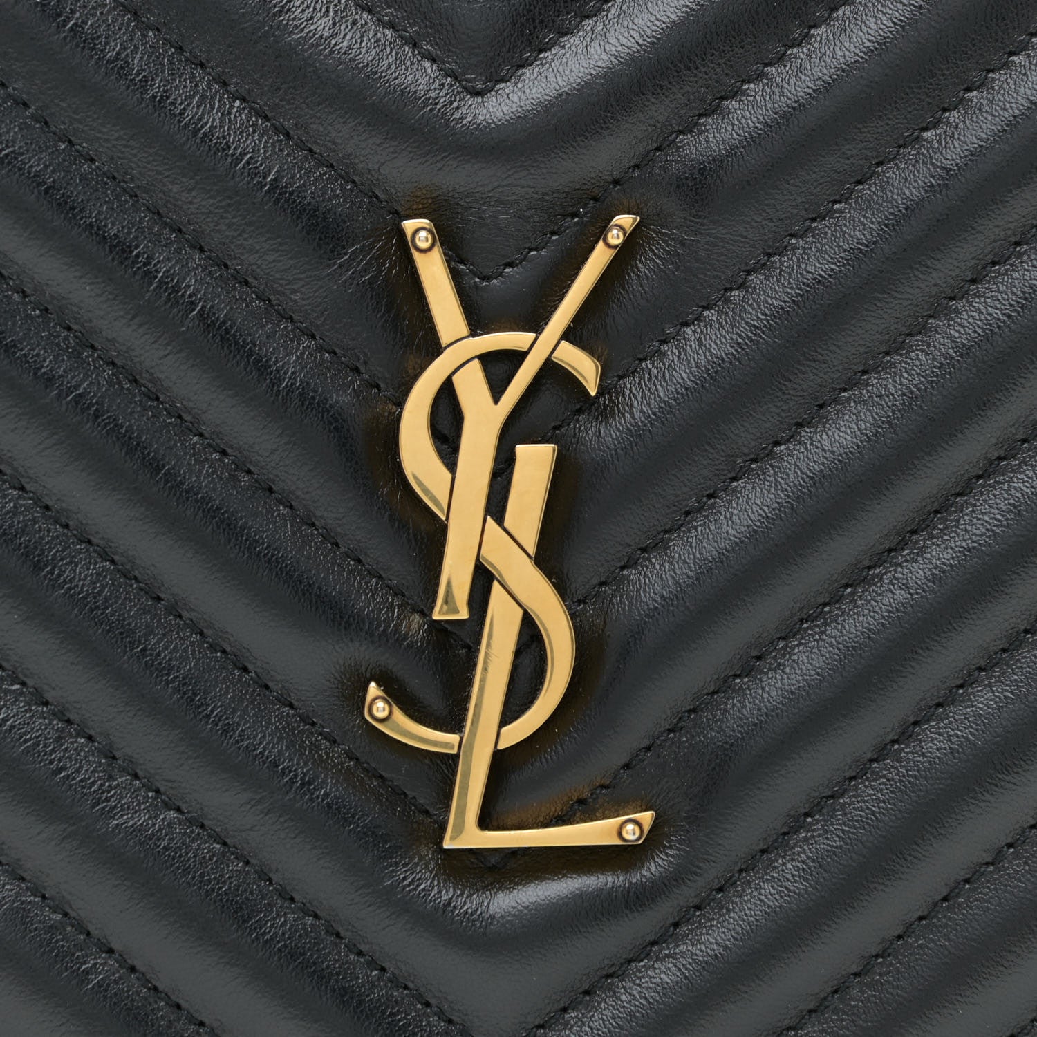 Saint Laurent Calfskin Matelasse Monogram Lou Camera Bag Black 11 of 14