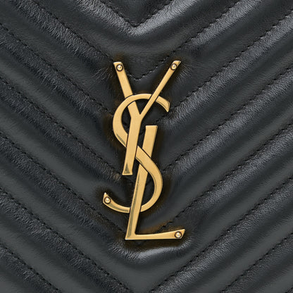 Saint Laurent Calfskin Matelasse Monogram Lou Camera Bag Black 11 of 14