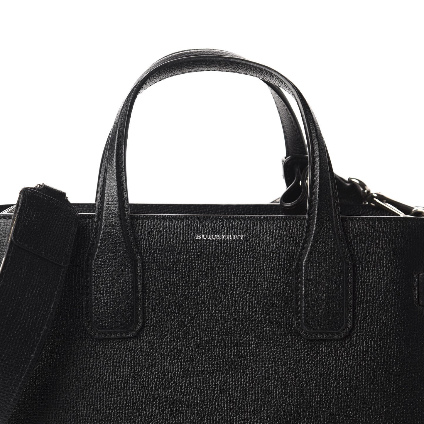 Derby Calfskin House Check Medium Banner Tote Black