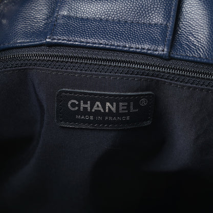 Chanel Caviar Quilted Large CC Shopping Tote Navy 6 of 15