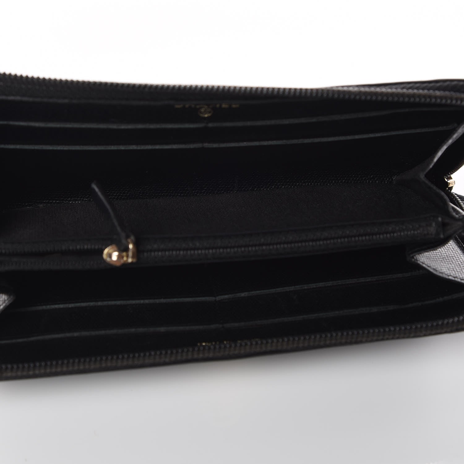 Chanel Grained Calfskin Large CC Zip Around Wallet Black 7 of 10