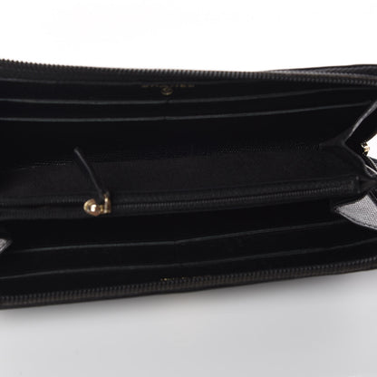 Chanel Grained Calfskin Large CC Zip Around Wallet Black 7 of 10