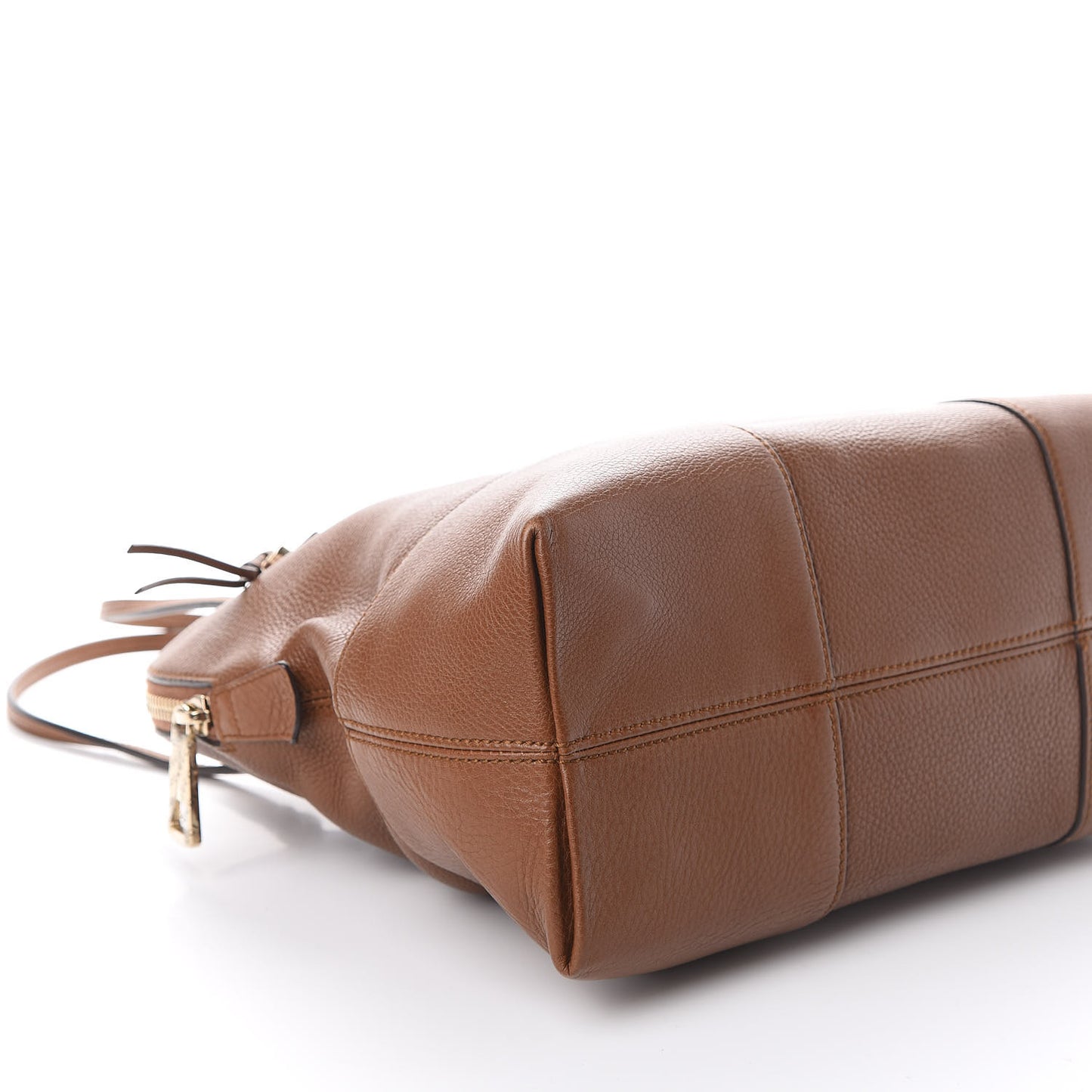Pebbled Calfskin Medium Bree Shoulder Bag Tabacco