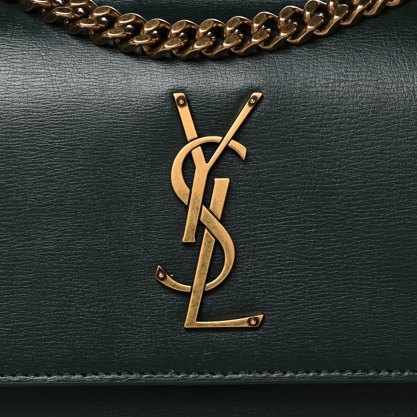 Calfskin Medium Monogram Sunset Dark Green