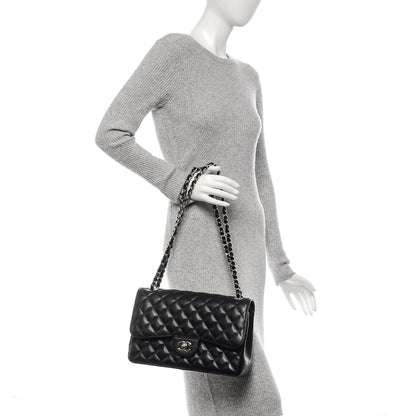 Chanel Caviar Quilted Jumbo Double Flap Black 2 of 8