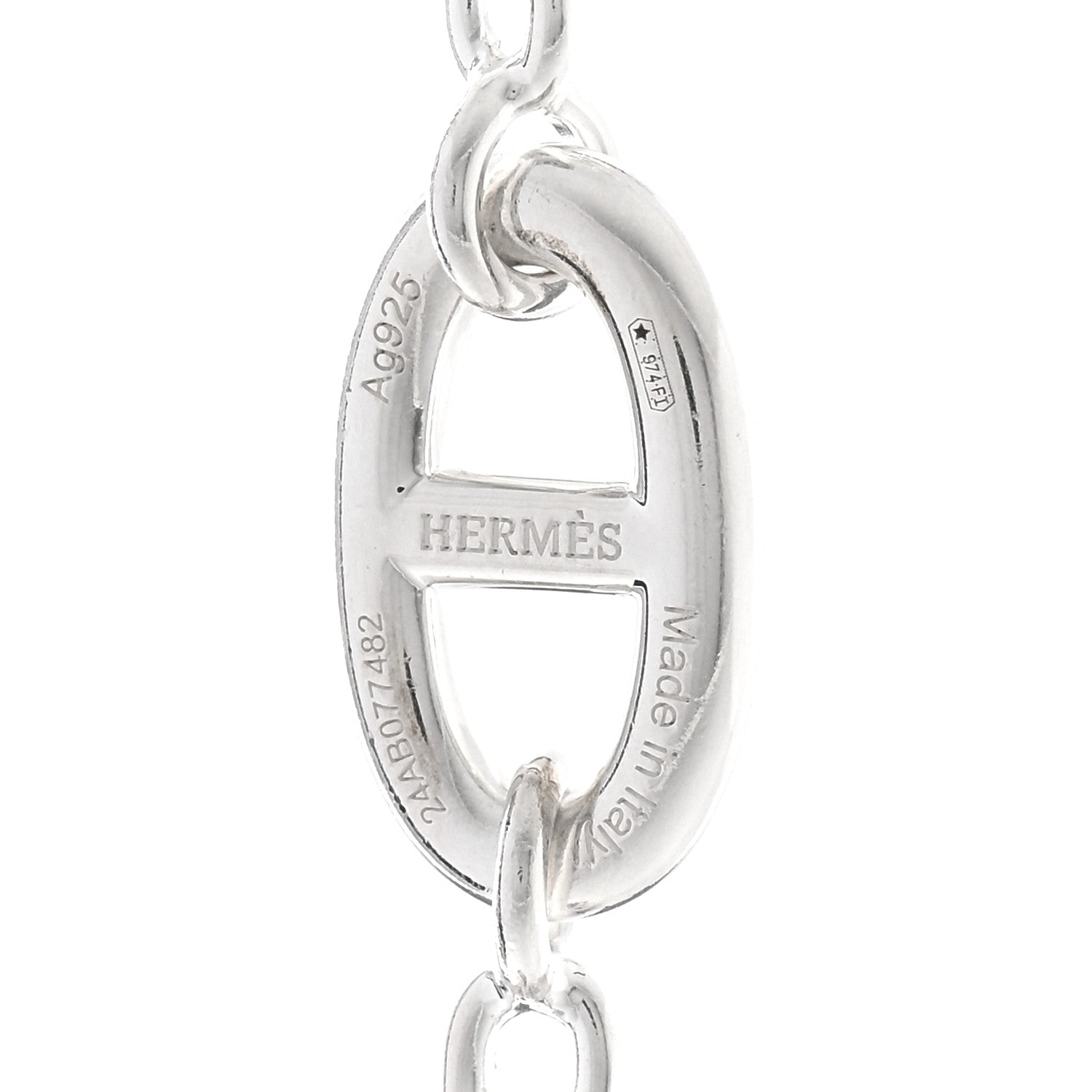 Hermes Sterling Silver Farandole Necklace 80 5 of 6