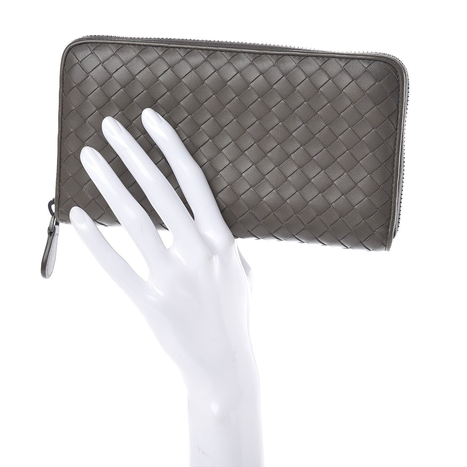 Bottega Veneta Nappa Intrecciato Zip Around Wallet Shadow 2 of 11