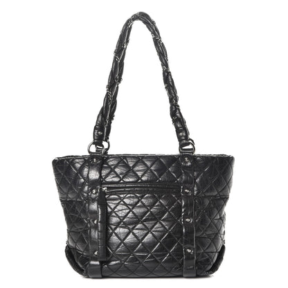 Chanel Distressed Lambskin Vintage Ligne Lady Braid Tote Black 1 of 8