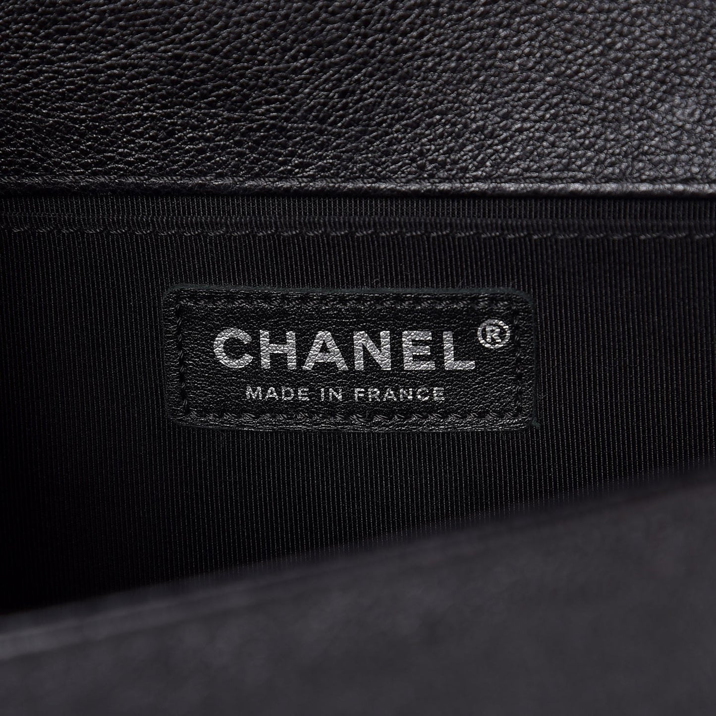 Metallic Calfskin Quilted Medium Boy Flap Black