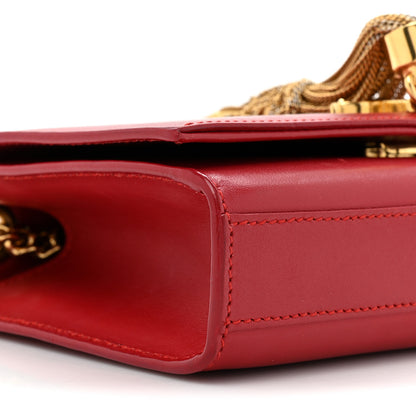 Saint Laurent Calfskin Small Classic Monogram Kate Tassel Satchel Red 8 of 14