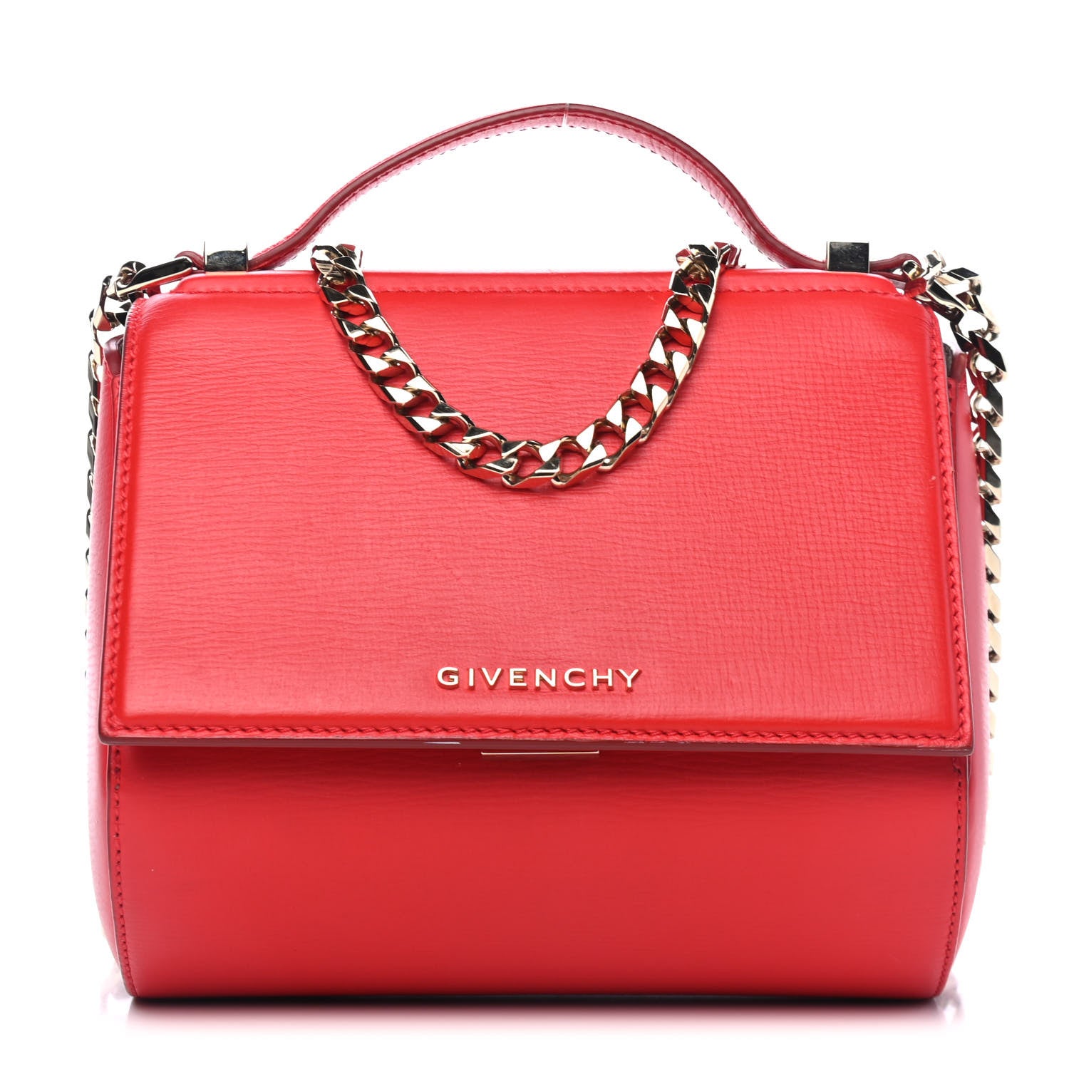 Givenchy Calfskin Mini Pandora Box Crossbody Bag Red 1 of 5
