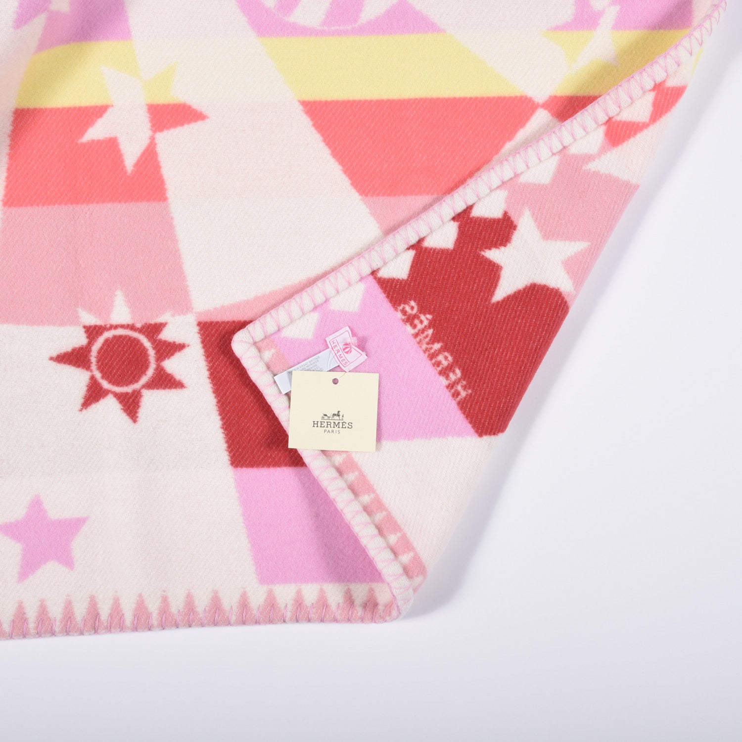 Hermes Wool Cashmere Avalon Circus Throw Blanket Petale 3 of 3