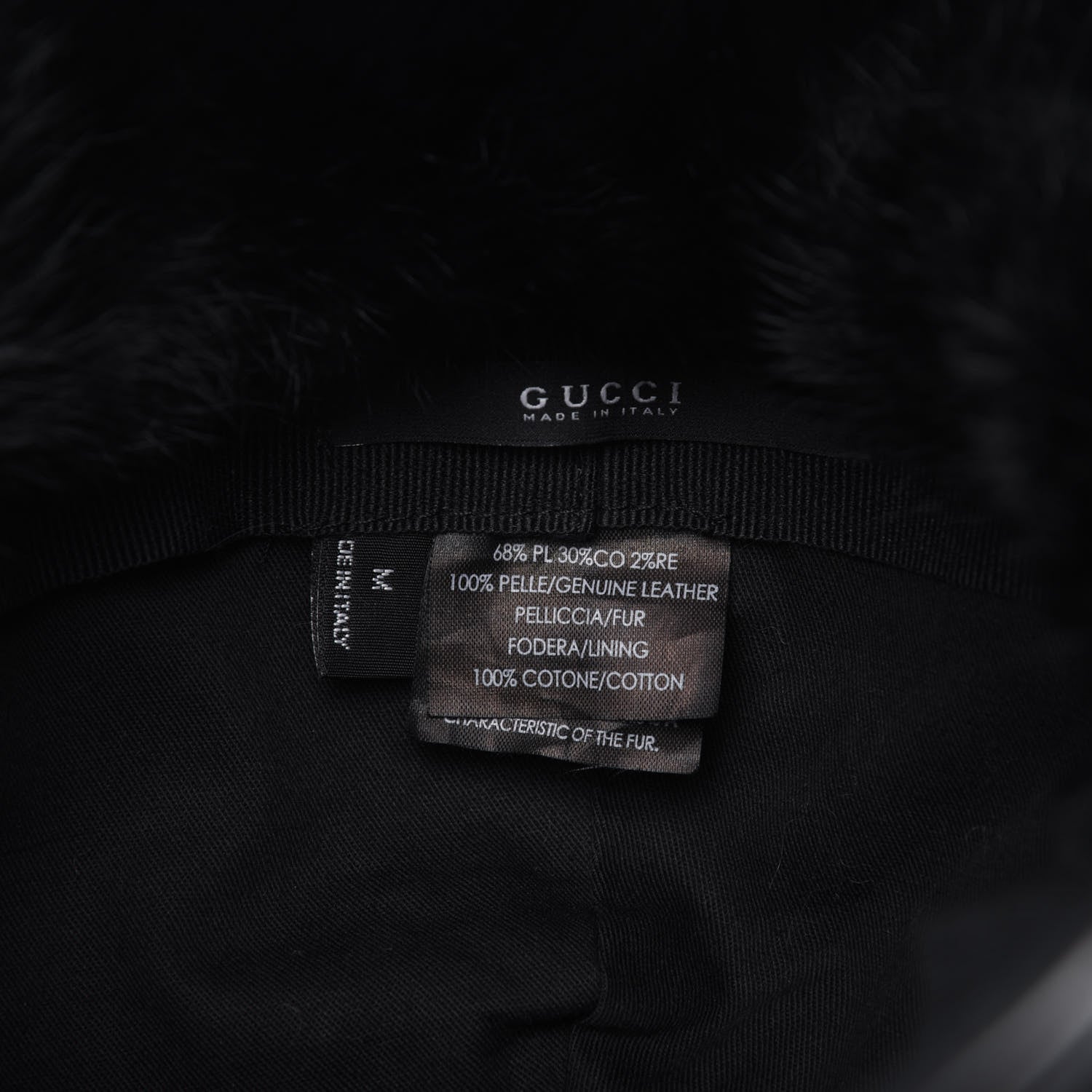 Gucci Monogram Fur Baseball Hat M Black 8 of 10