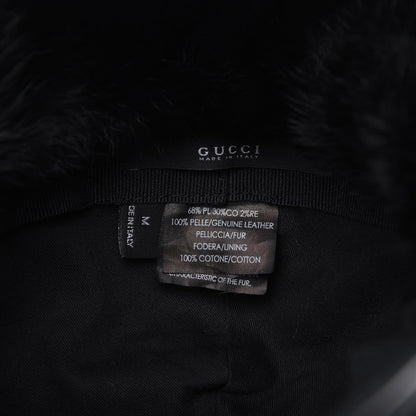 Gucci Monogram Fur Baseball Hat M Black 8 of 10