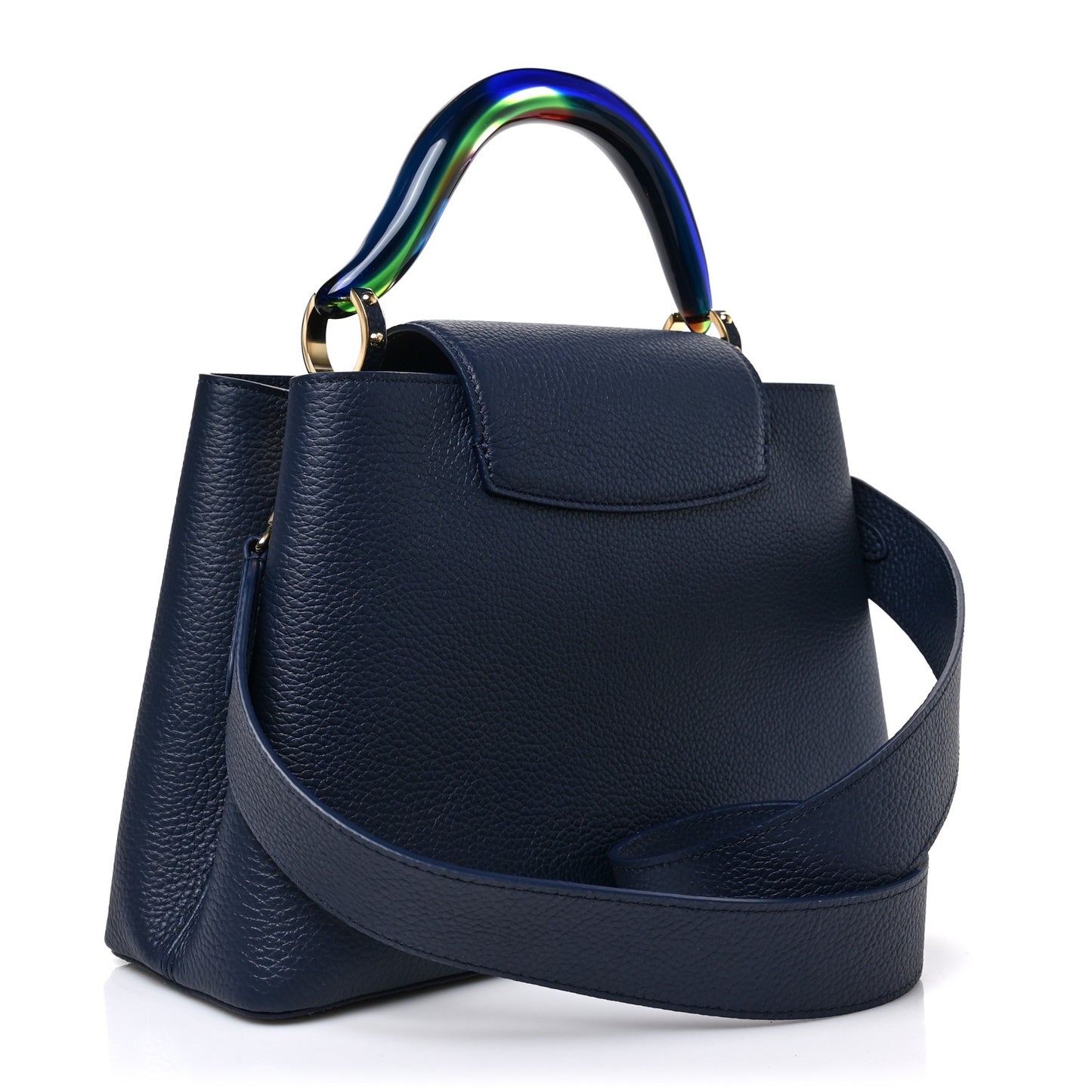 Taurillon Resin Capucines Murano MM Midnight Blue