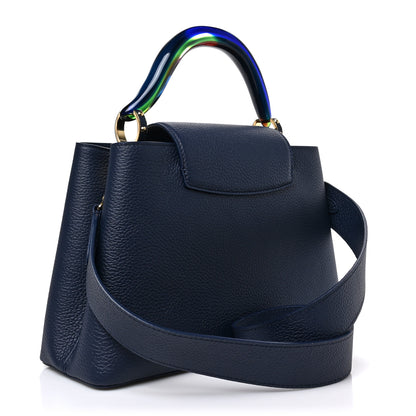 Louis Vuitton Taurillon Resin Capucines Murano MM Midnight Blue 3 of 8