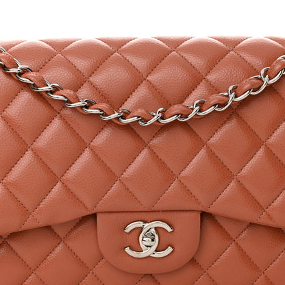 Chanel Caviar Quilted Jumbo Double Flap Light Brown 8 of 11