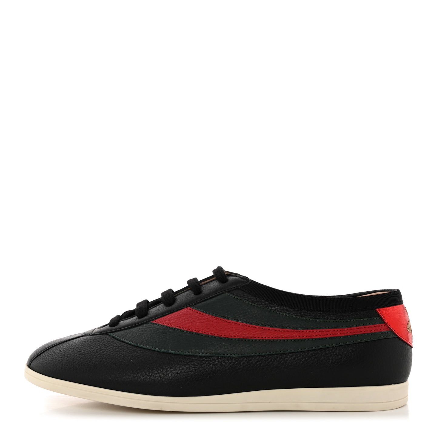 Grained Calfskin Mens Web Falacer Sneakers 7.5 Black