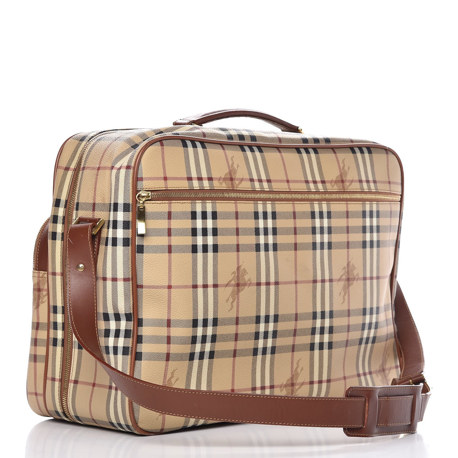 Burberry Haymarket Check Travel Bag Brown 3 of 15