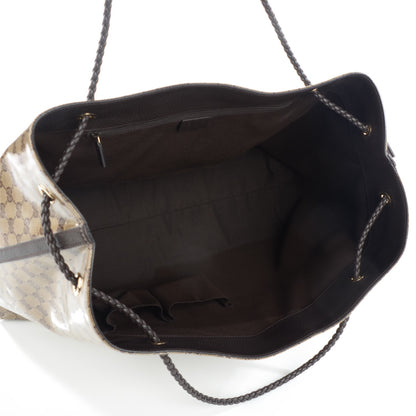 Gucci Crystal Monogram Large Gifford Shopping Tote Brown 5 of 7