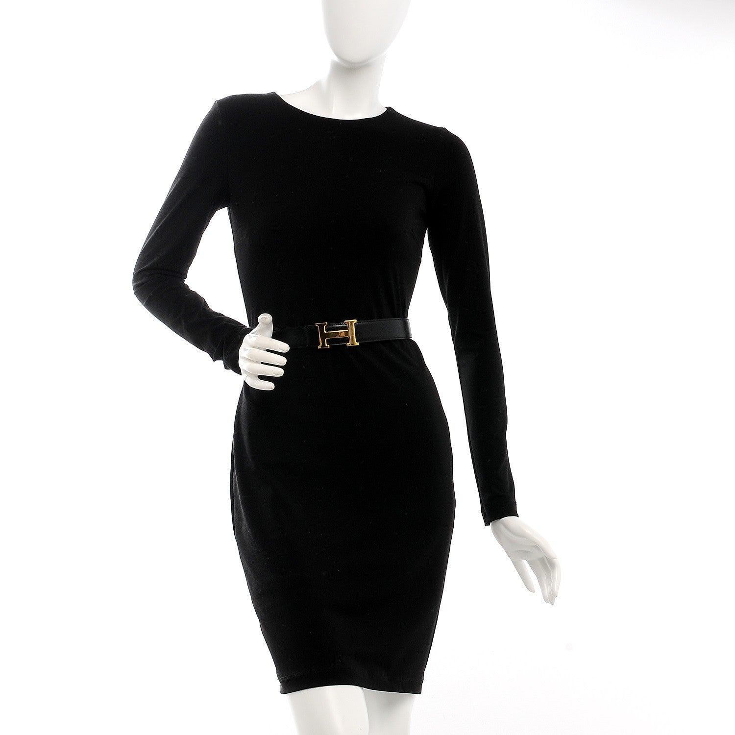 Hermes Box Epsom 32mm H Belt 65 Black Gold 2 of 11
