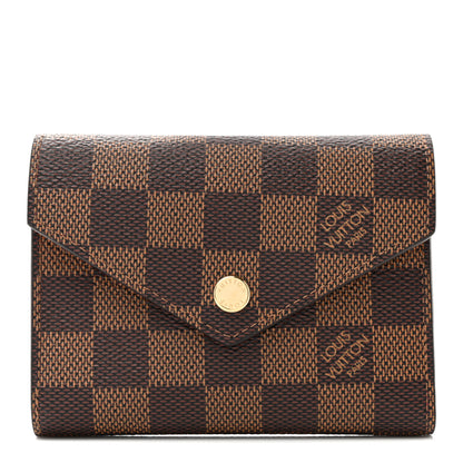 Louis Vuitton Damier Ebene Victorine Wallet Red 1 of 6