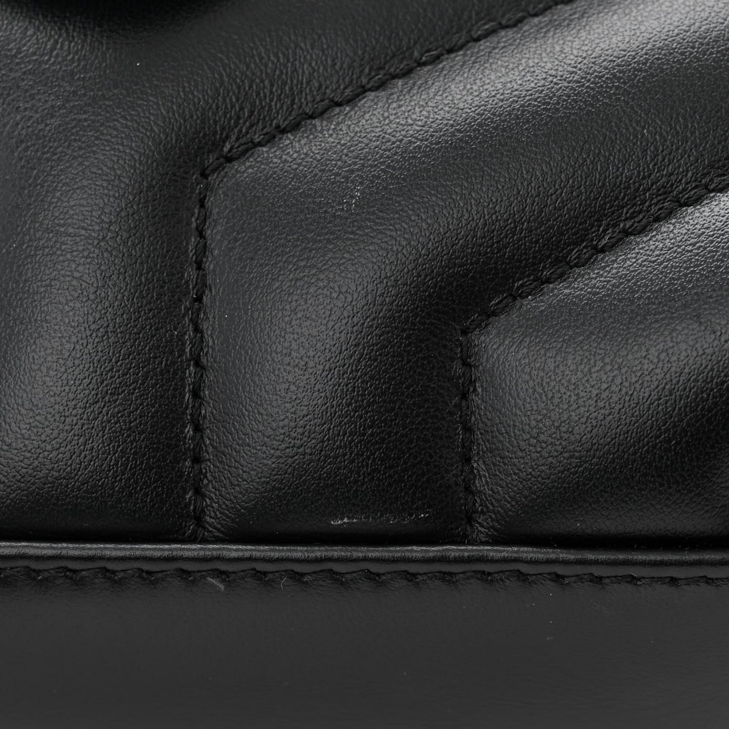 Calfskin Y Quilted Monogram Toy Loulou Crossbody Bag Black