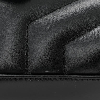Saint Laurent Calfskin Y Quilted Monogram Toy Loulou Crossbody Bag Black 11 of 14