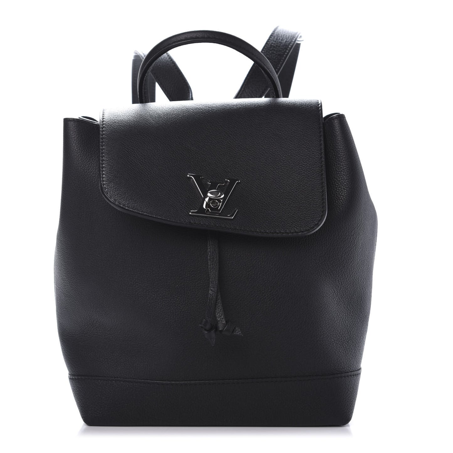 Calfskin Lockme Backpack Black