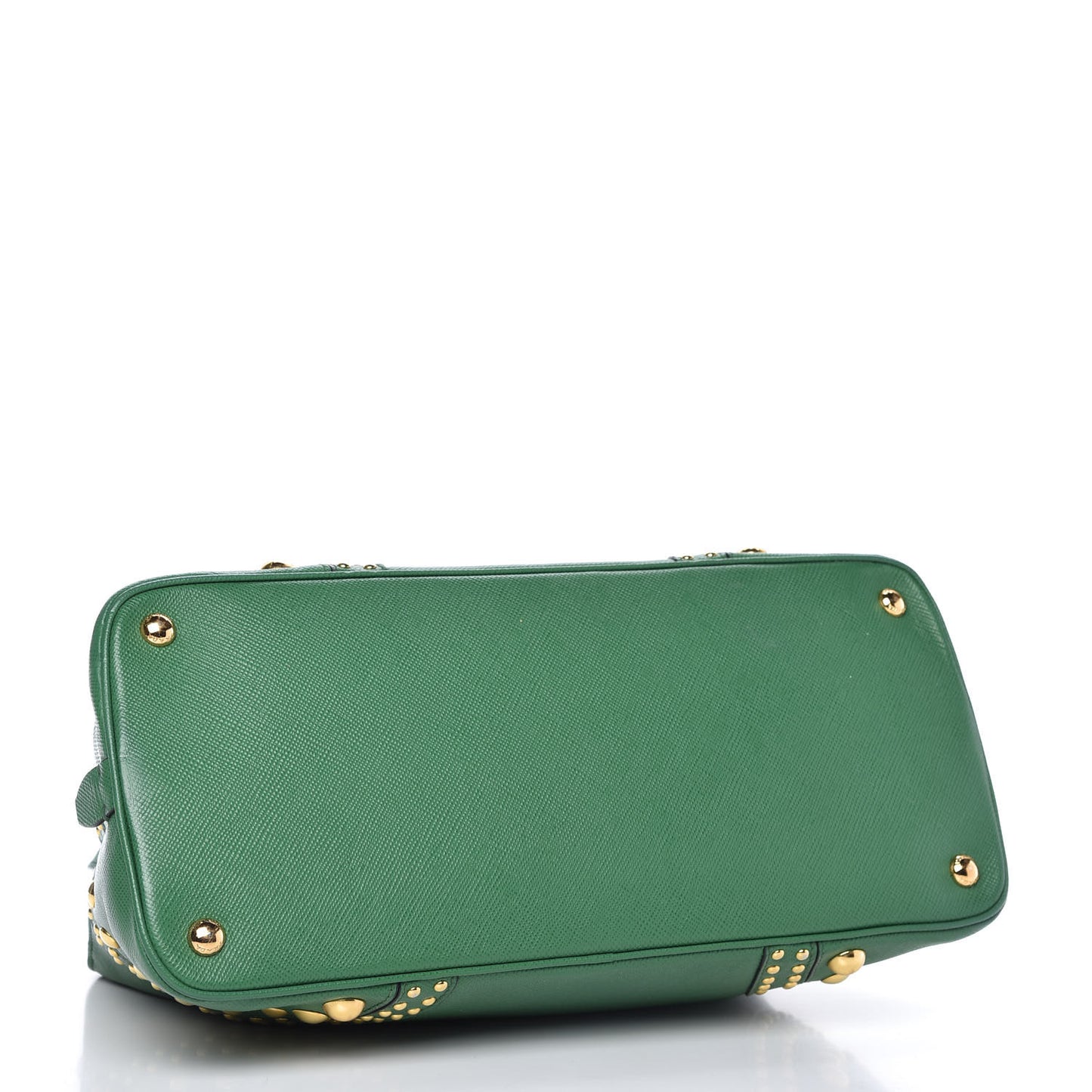 Saffiano Studded Bijou Tote Verde