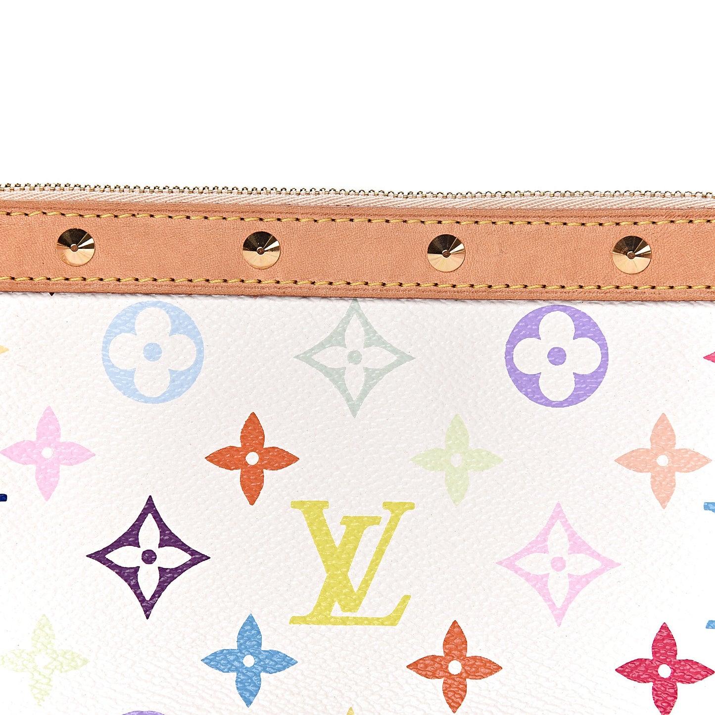 Monogram Multicolor Pochette Accessories White