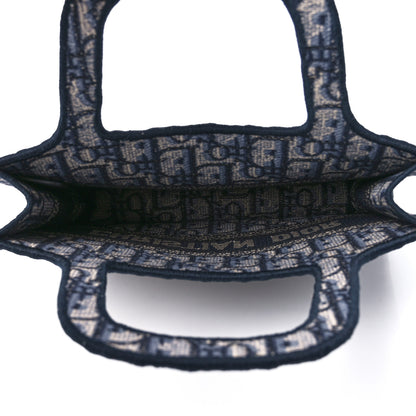 Christian Dior Oblique Mini Book Tote Blue Multicolor 5 of 11