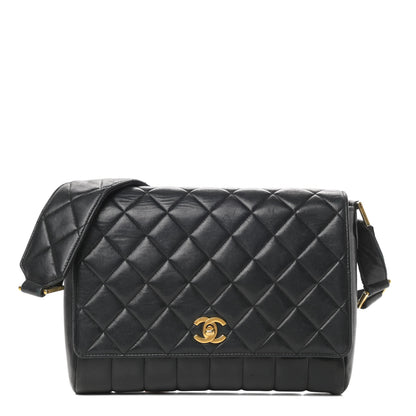 Chanel Lambskin Quilted CC Flap Shoulder Bag Black 1 of 18