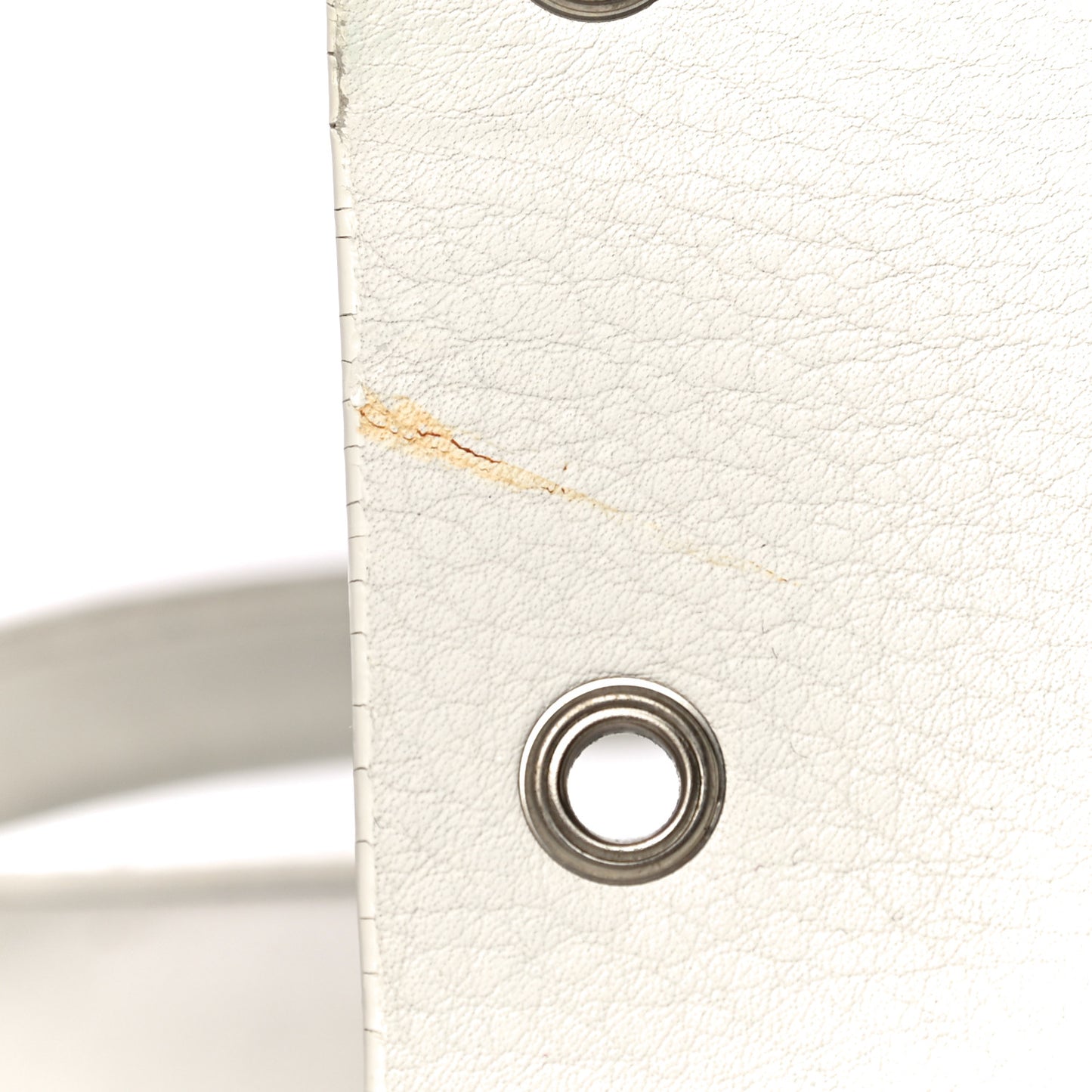 Grained Calfskin Street Chic Top Handle Bag White