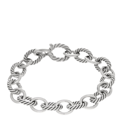 David Yurman Sterling Silver 10mm Medium Oval Link Bracelet 1 of 3