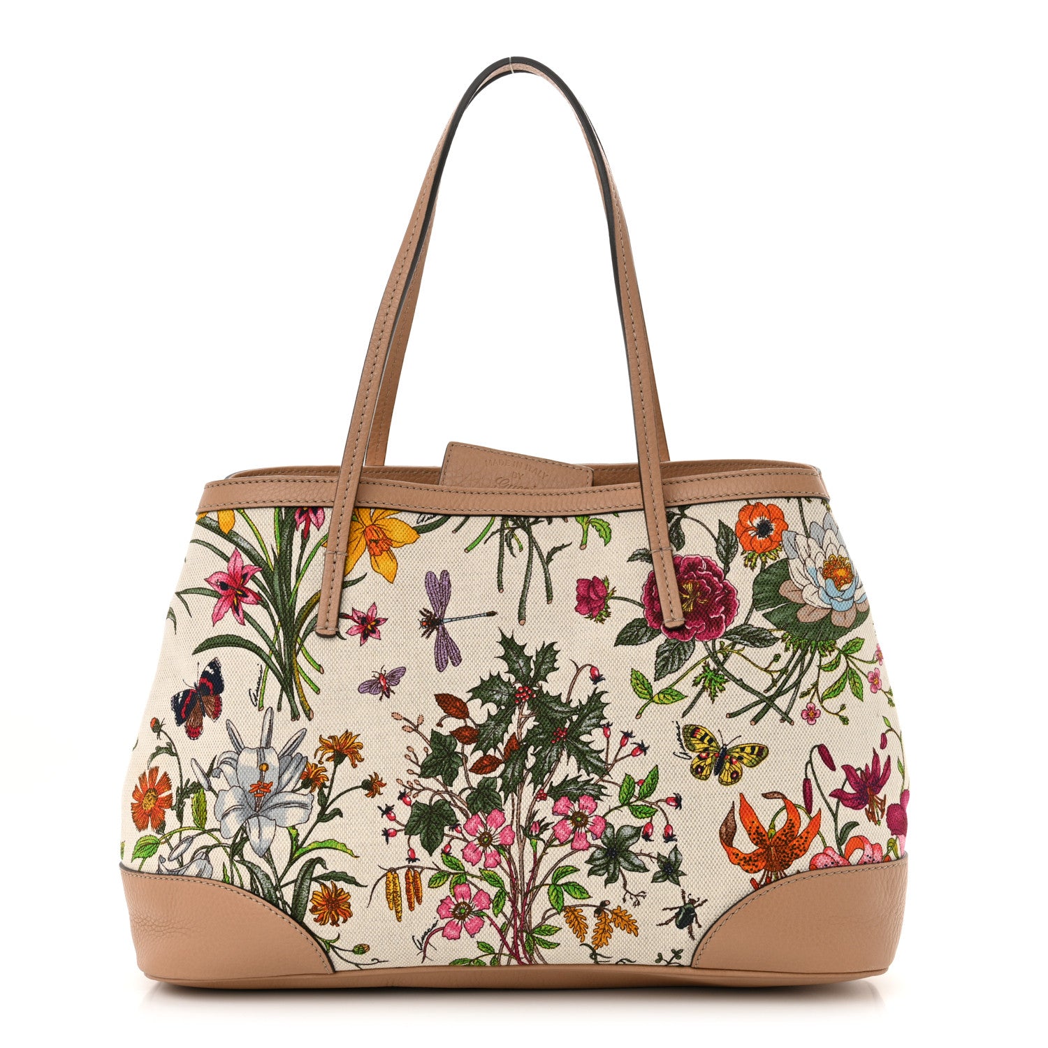 Gucci Canvas Floral Flora Tote White 1 of 12