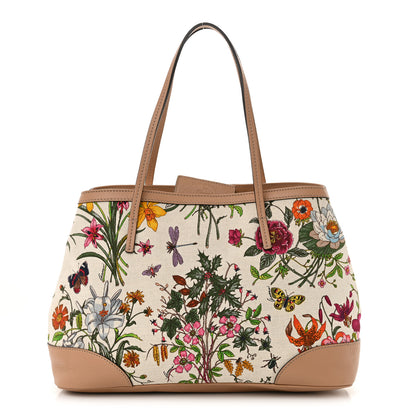Gucci Canvas Floral Flora Tote White 1 of 12