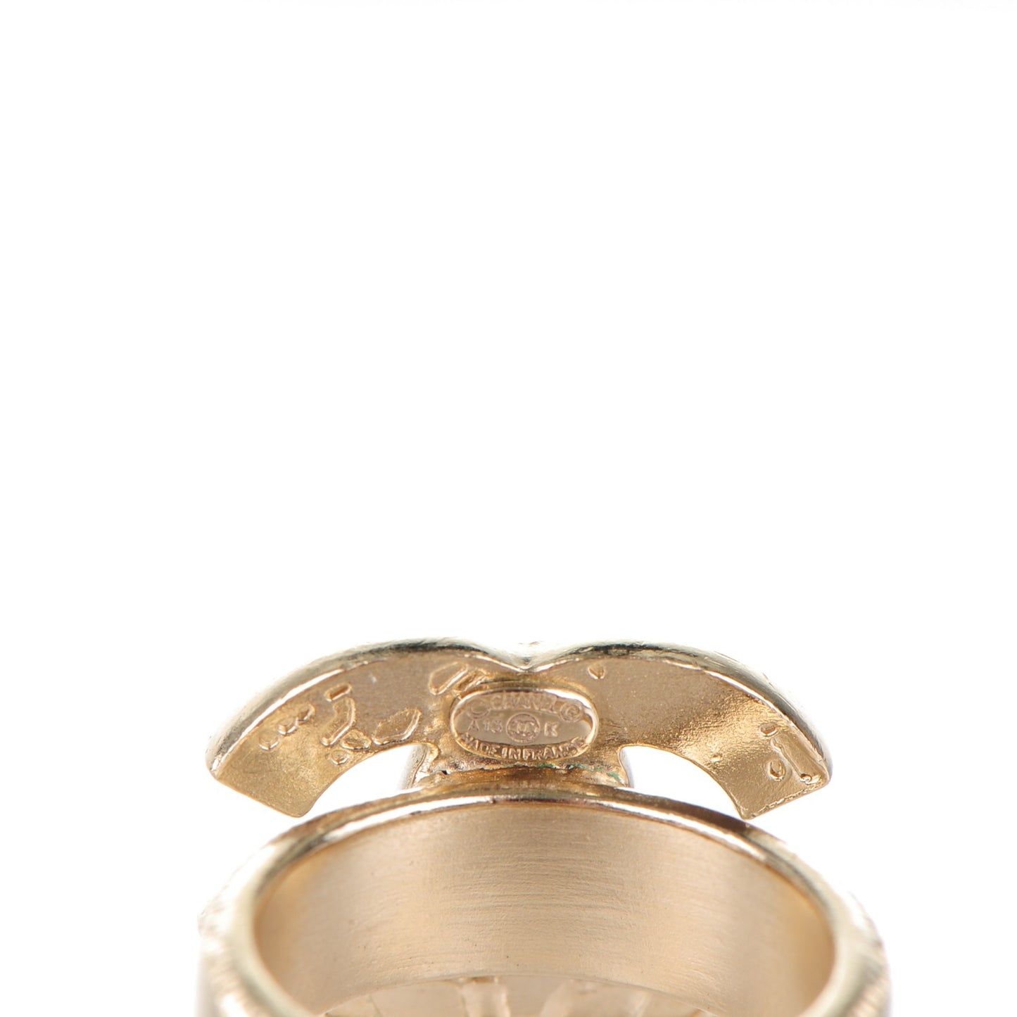 Enamel Around the Globe CC Ring 7 Gold