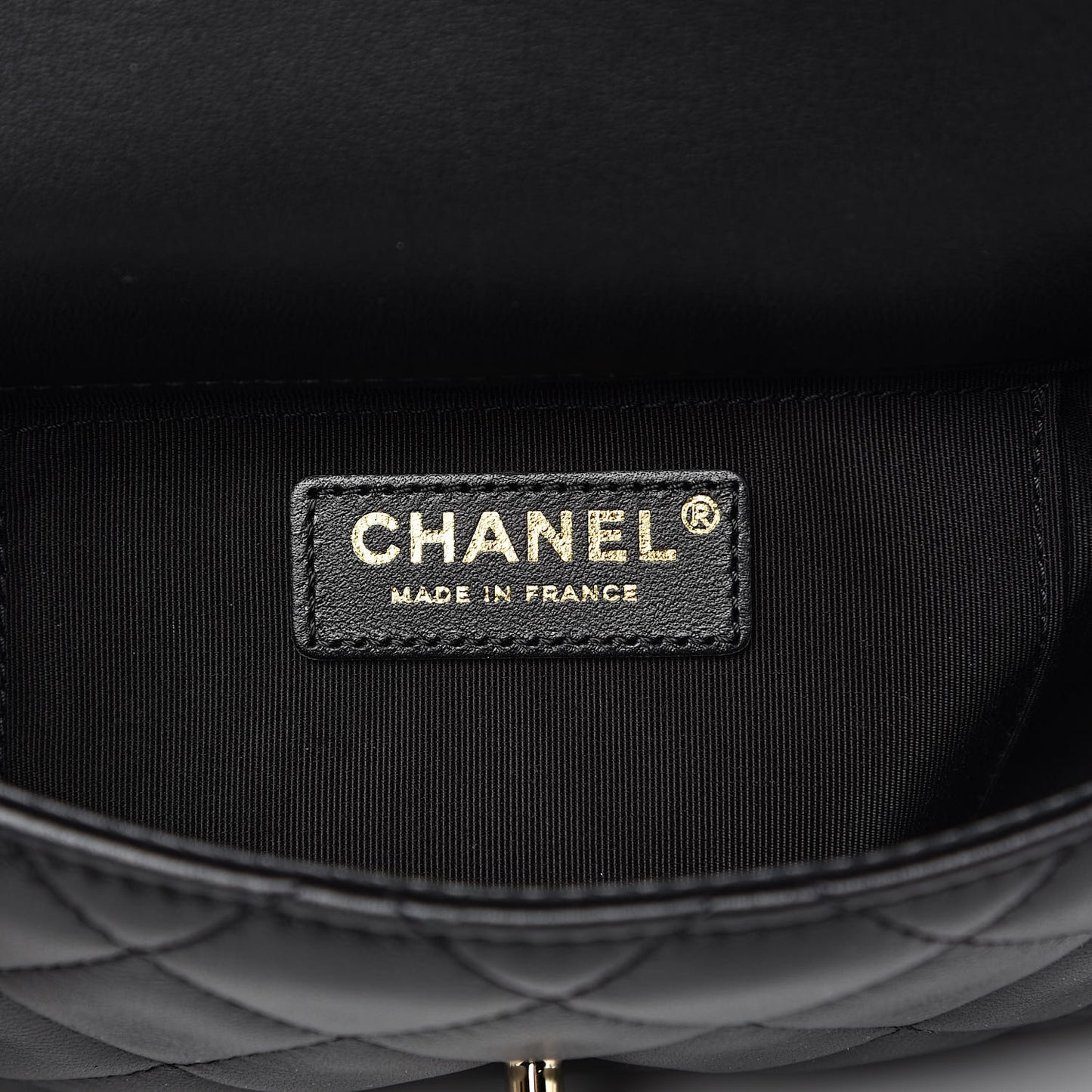 Lambskin Quilted Small My Precious Flap Black