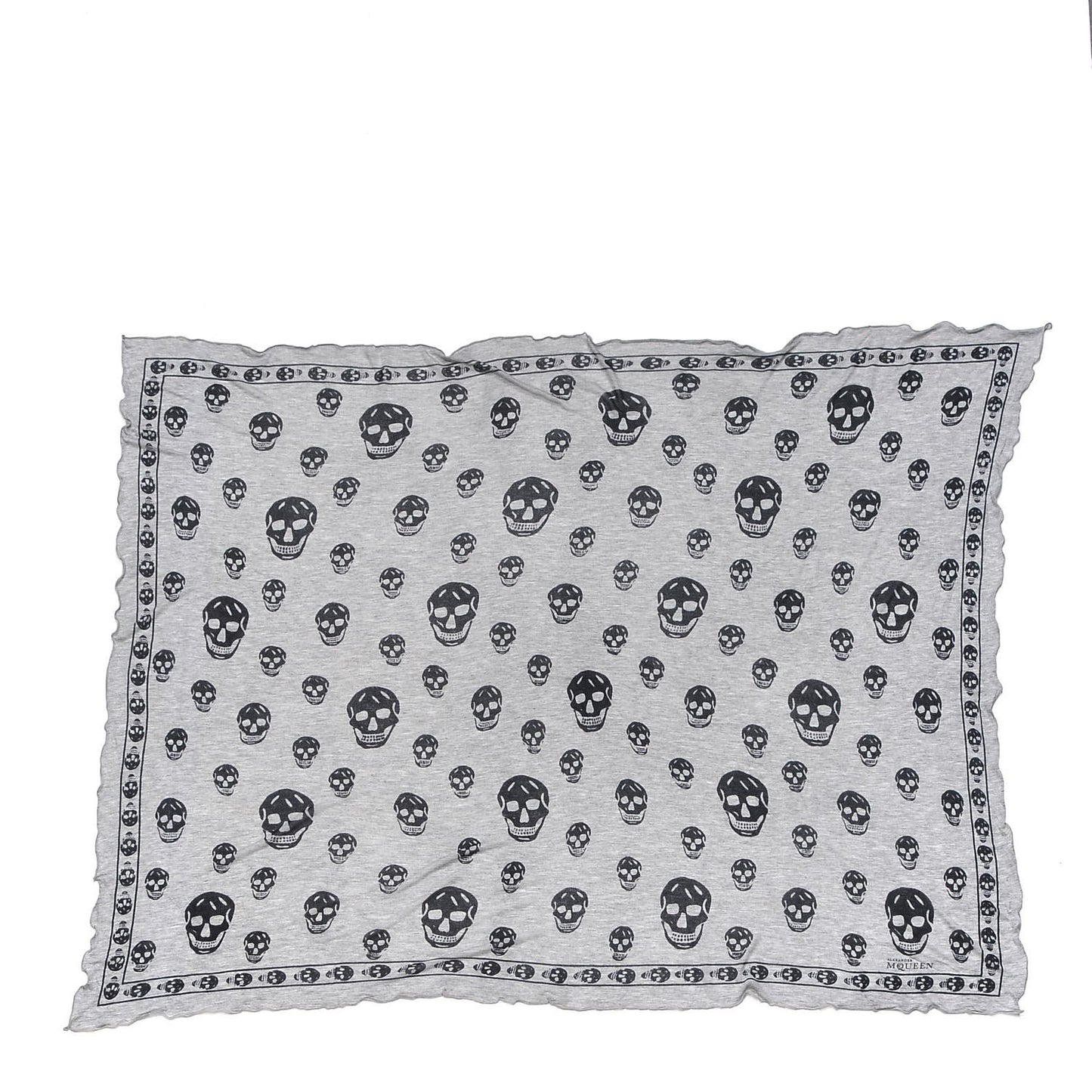 Modal Skull Scarf Grey Black